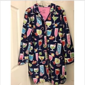 Flannel Nightgown Cocktail Drink Christmas Ornamen